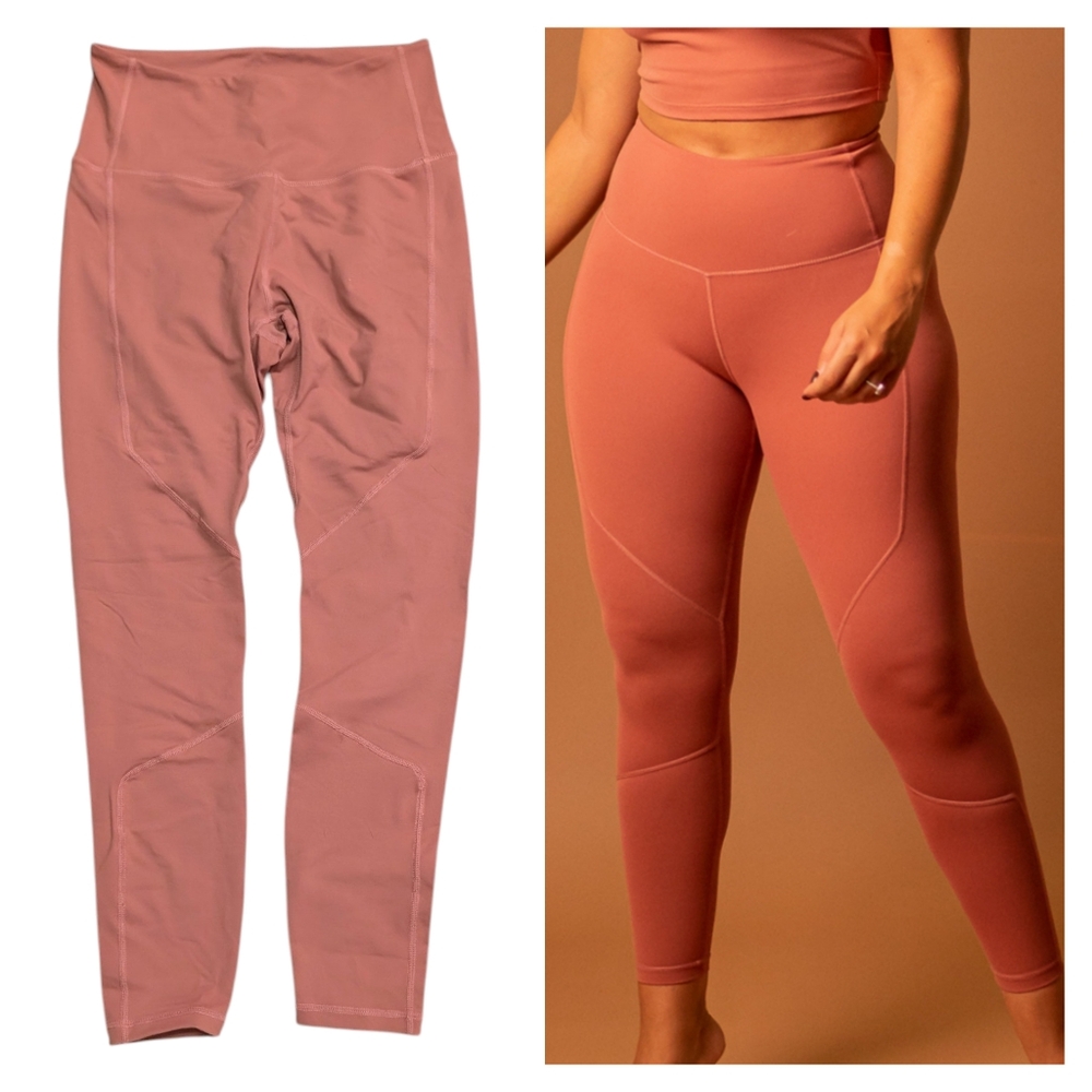 Levavi Amelia High Rise Leggings Rosewood Pink Size Large